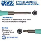 Klucz do rolek Sonic Sports Pro Tool + H jasnoniebieski - 3