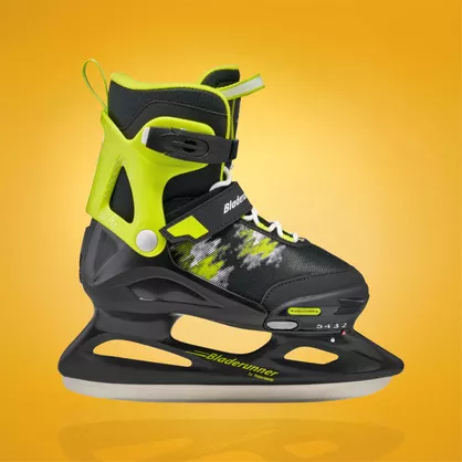 Łyżwy dziecięce regulowane Bladerunner Micro Ice czarno-limonkowe