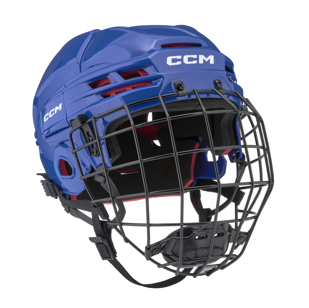 Kask hokejowy CCM Tacks 70 Combo Senior jasnoniebieski