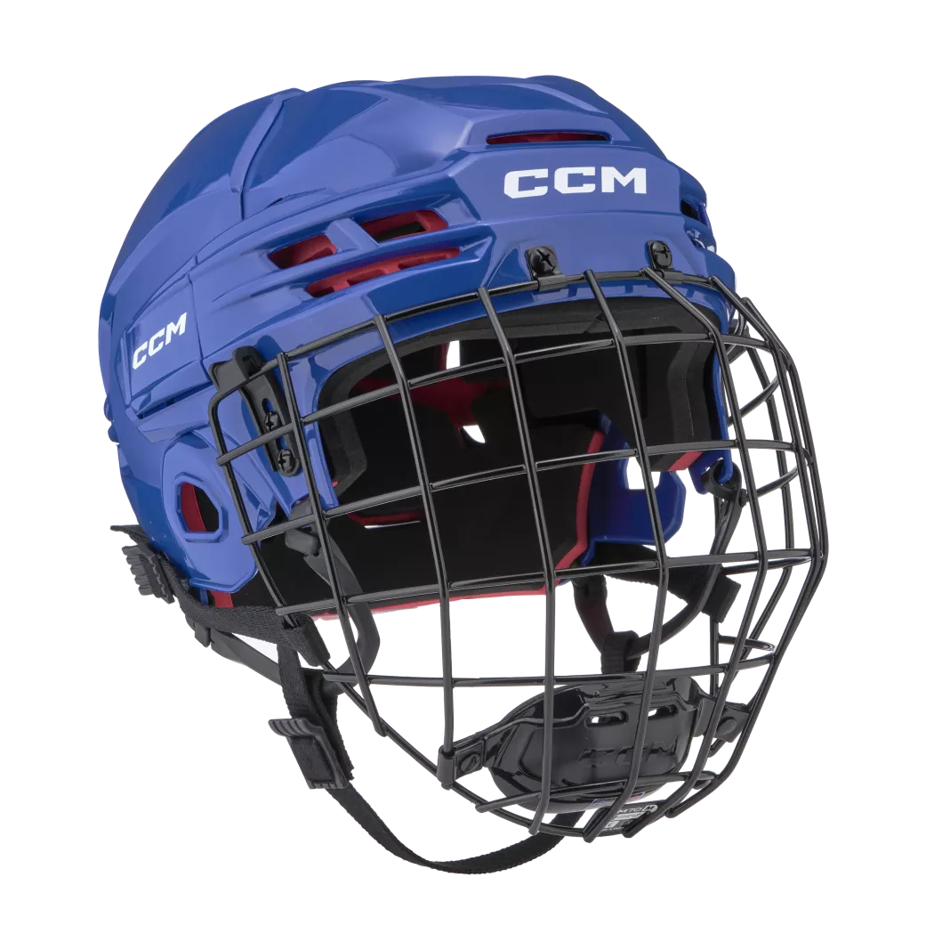 Kask hokejowy CCM Tacks 70 Combo Senior jasnoniebieski