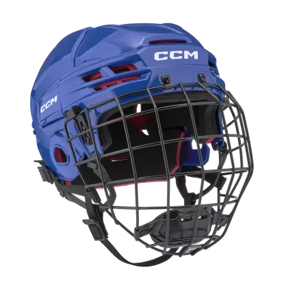 Kask hokejowy CCM Tacks 70 Combo Senior jasnoniebieski