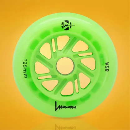 Kółka FR Skates Luminous LED 125 mm / 85A zielone (3 szt.)