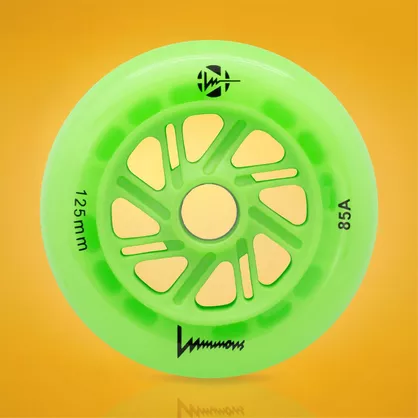 Kółka FR Skates Luminous LED 125mm/85a zielone (3 szt.)