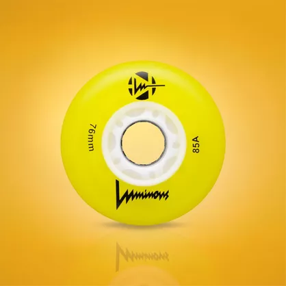 Świecące kółka Luminous LED 76mm/85a żołte (4  szt.)