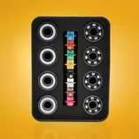 Łożyska ceramiczne wyścigowe Stelior Pro Black Ceramic do rolek (16 szt.)