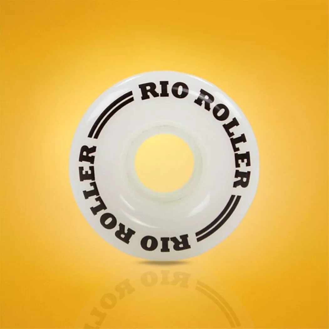 Świecące kółka do wrotek Rio Roller Light Up 58x32mm/82a białe (4szt.)