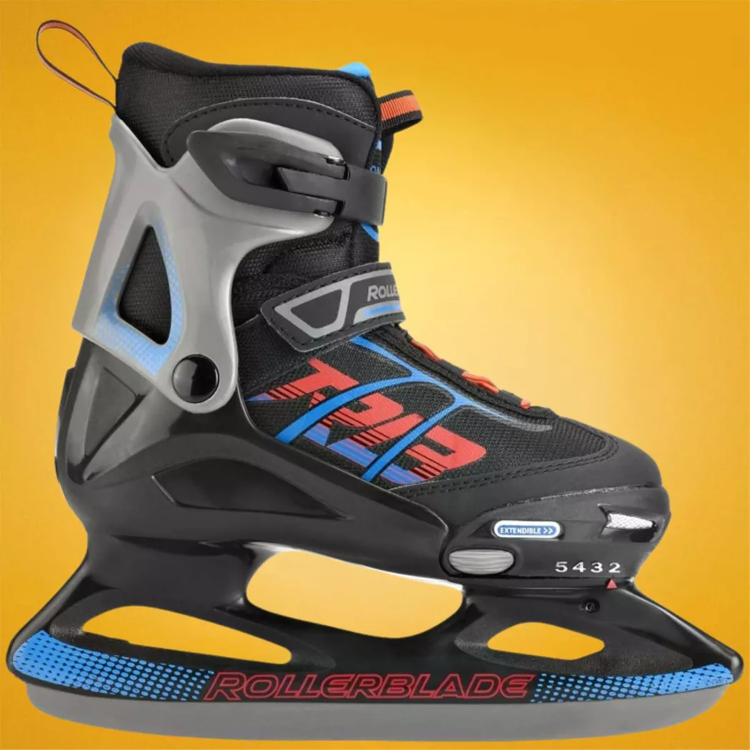 Łyżwy dziecięce regulowane Rollerblade Comet Ice czarno-niebieskie
