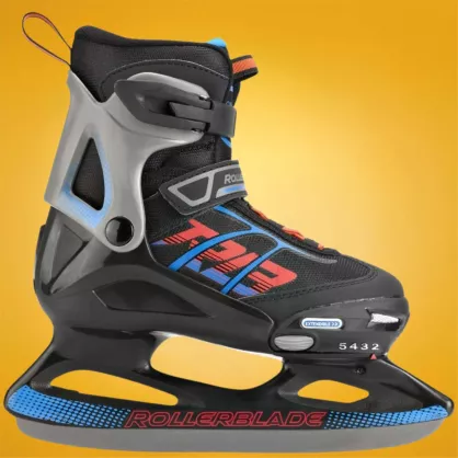 Łyżwy dziecięce regulowane Rollerblade Comet Ice czarno-niebieskie