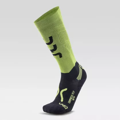 Skarpety męskie UYN Run Compression Fly zielono-czarne