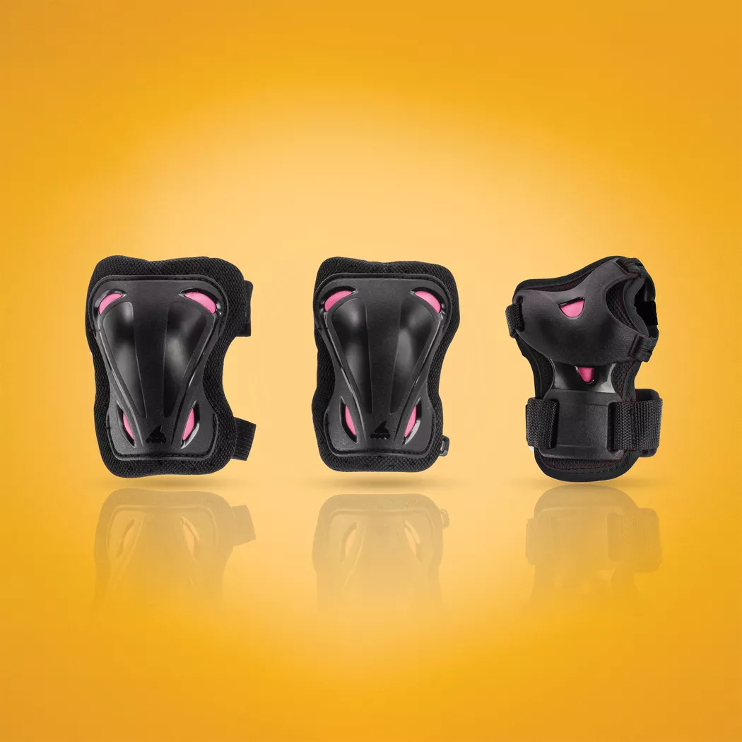 Ochraniacze Rollerblade Skate Gear W 3-pak czarno-różowe