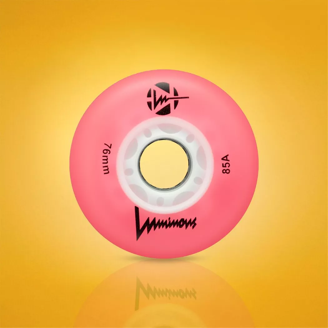 Świecące kółka Luminous LED 76mm/85a różowe (4szt.)