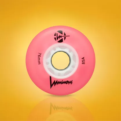 Świecące kółka Luminous LED 76 mm / 85A różowe (4 szt.)