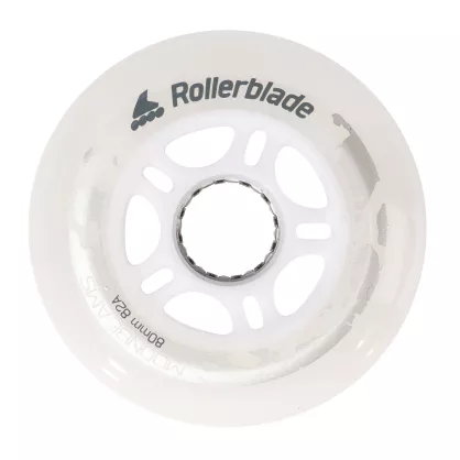 Kółka świecące do rolek Rollerblade Moonbeams Led białe 80mm/82a (4 szt.)