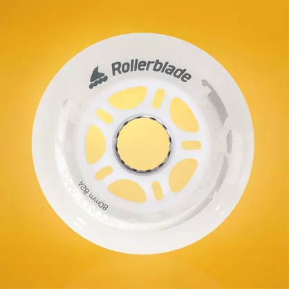 Kółka świecące do rolek Rollerblade Moonbeams Led białe 80mm/82a (4 szt.)