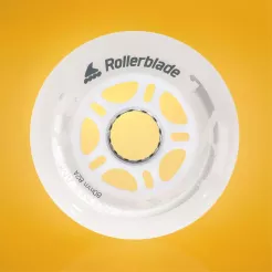 Kółka świecące do rolek Rollerblade Moonbeams Led białe 80mm/82a (4 szt.)