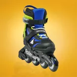 Rolki dziecięce Rollerblade Microblade czarno-niebiesko-zielone