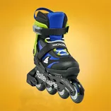Rolki dziecięce Rollerblade Microblade czarno-niebiesko-zielone