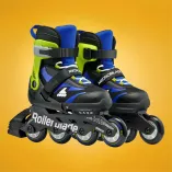 Rolki dziecięce Rollerblade Microblade czarno-niebiesko-zielone