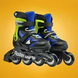 Rolki dziecięce Rollerblade Microblade czarno-niebiesko-zielone