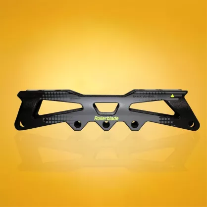 Szyny Rollerblade Apex 231mm 3x84mm/4x76mm 165mm ze śrubami czarno-limonkowe