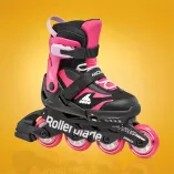 Rolki dziecięce Rollerblade Microblade czarno-różowe