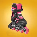 Rolki dziecięce Rollerblade Microblade czarno-różowe