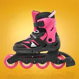 Rolki dziecięce Rollerblade Microblade czarno-różowe