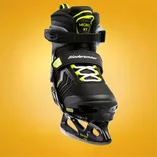 Łyżwy dziecięce regulowane Bladerunner Micro XT Ice czarno-limonkowe