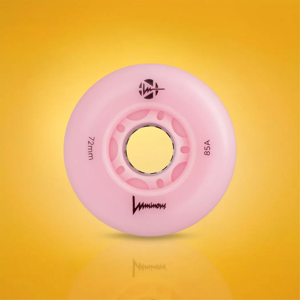 Świecące kółka Luminous LED 72mm/85a jasno-różowe flaming (4szt.)