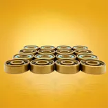 Łożyska hybrydowe złote Stelior Black Ceramic do rolek (16 szt.)