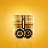 Łożyska hybrydowe złote Stelior Black Ceramic do rolek (16 szt.)