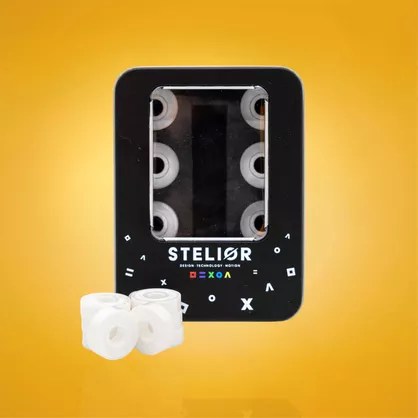 Łożyska ceramiczne wyścigowe Stelior Pro White Ceramic do rolek (16 szt.)