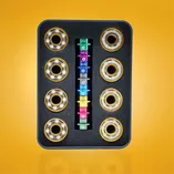 Łożyska hybrydowe złote Stelior White Ceramic do rolek (16 szt.)