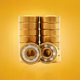 Łożyska hybrydowe złote Stelior White Ceramic do rolek (16 szt.)