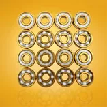 Łożyska hybrydowe złote Stelior White Ceramic do rolek (16 szt.)