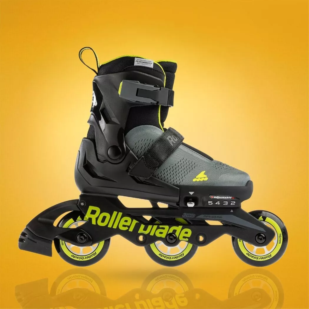 Rolki Rollerblade Microblade Free 3WD szaro-limonkowe