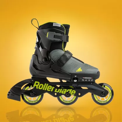 Rolki Rollerblade Microblade Free 3WD szaro-limonkowe