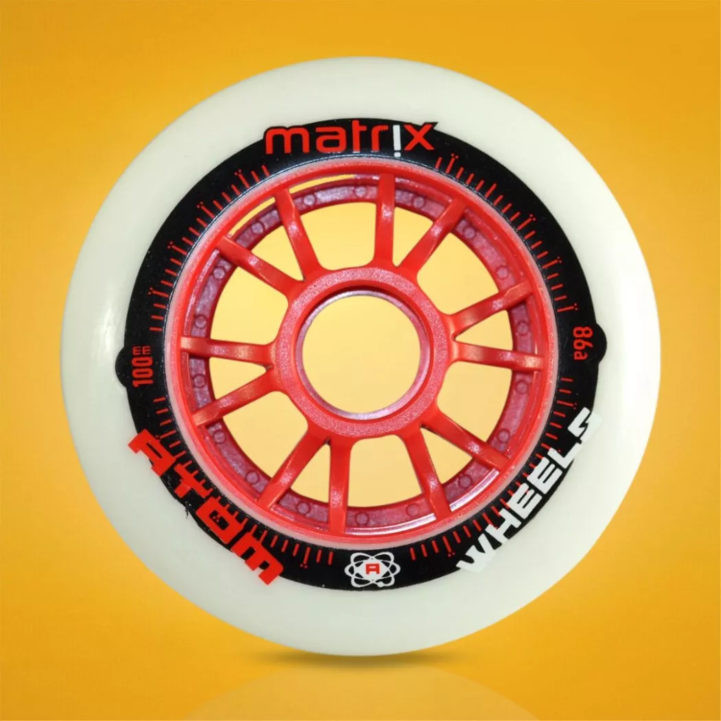 Kółka Atom Skates Matrix 100mm czerwone