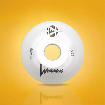 Świecące kółka Luminous LED 80 mm / 85A białe (4 szt.)