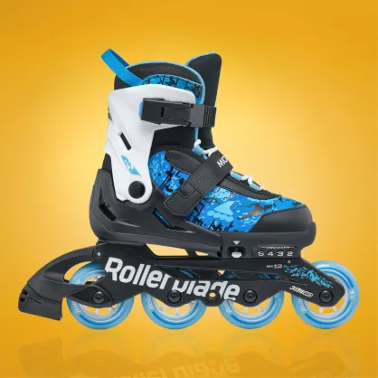 Rolki dziecięce Rollerblade Microblade SL czarno-niebieskie
