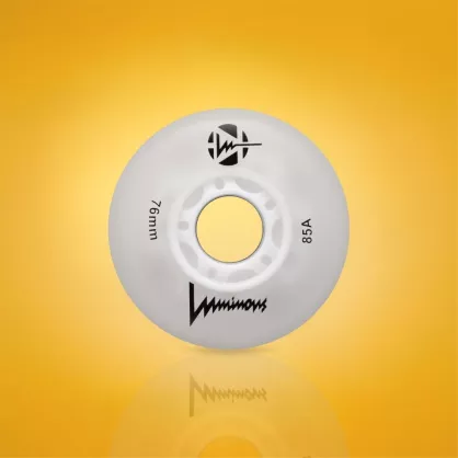 Świecące kółka Luminous LED 76 mm / 85A białe (4 szt.)