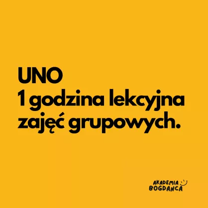 Akademia Bogdanca Uno — 1 godzina zajęć