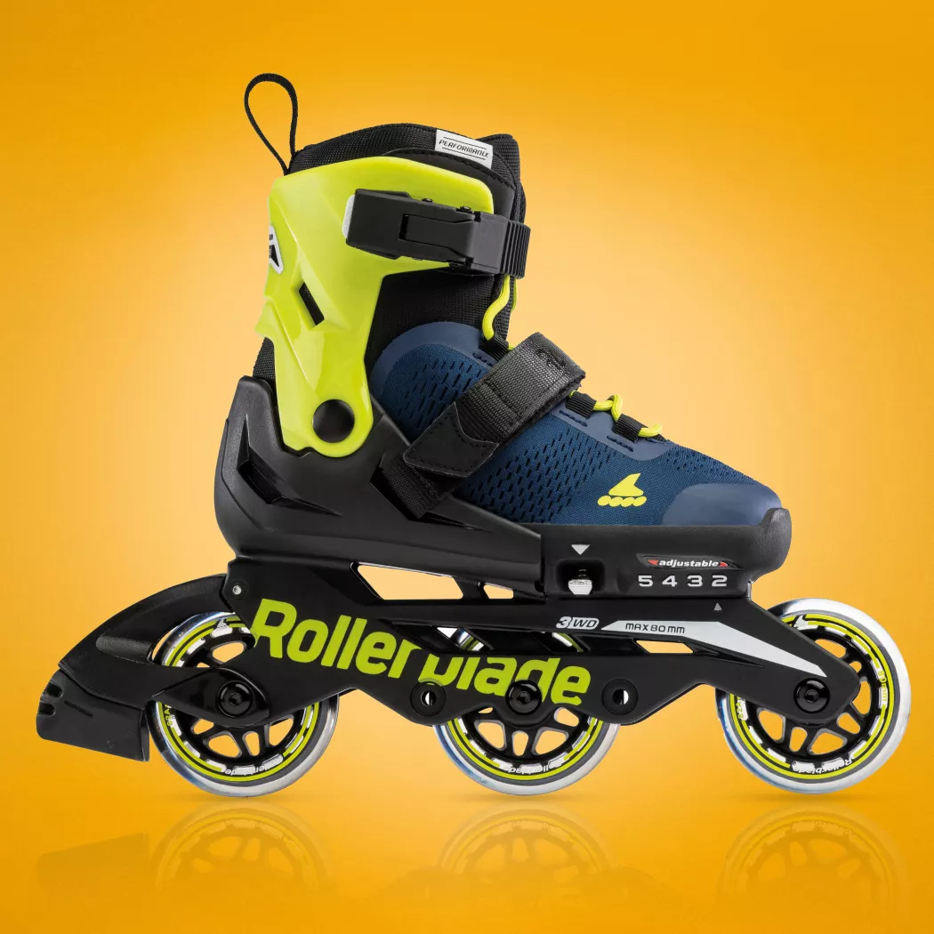 Rolki Rollerblade Microblade 3WD granatowo-limonkowe
