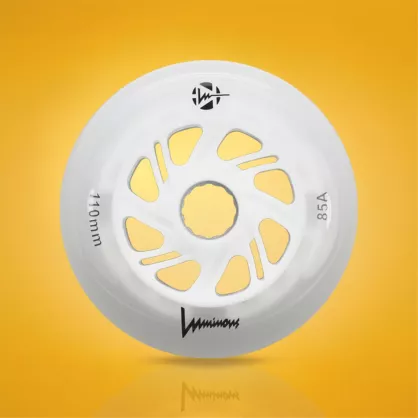 Świecące kółka Luminous LED 110 mm / 85A białe (3 szt.)