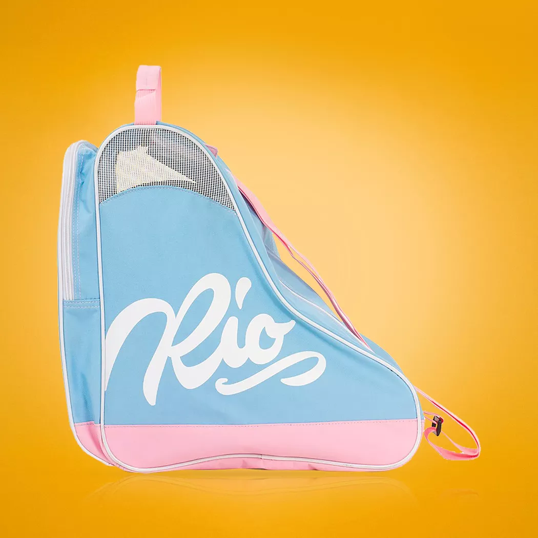 Torba na wrotki - Torba Rio Roller Script niebiesko-różowa