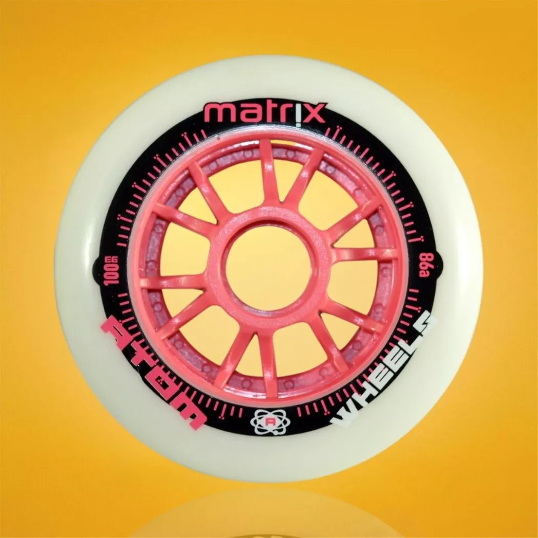 Kółka Atom Skates Matrix 84mm 86A różowe (8szt)