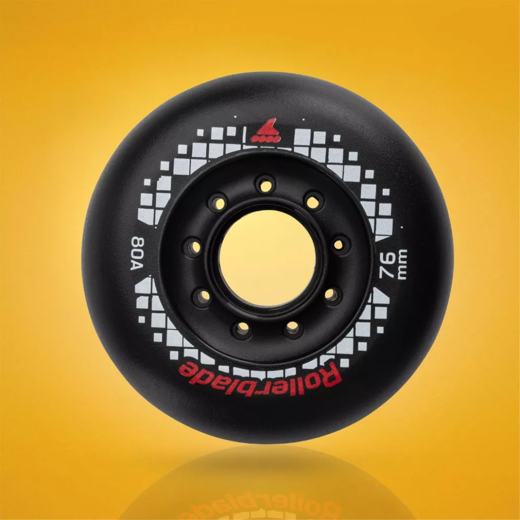 Kółka do rolek Rollerblade APEX 76mm 80A czarne (4szt.)