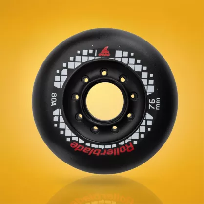 Rollerblade APEX wheels 76 mm / 80A, black (4 pcs)