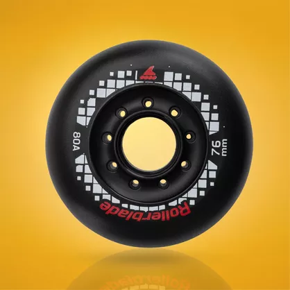 Kółka do rolek Rollerblade APEX 76mm 80A czarne (4 szt.)