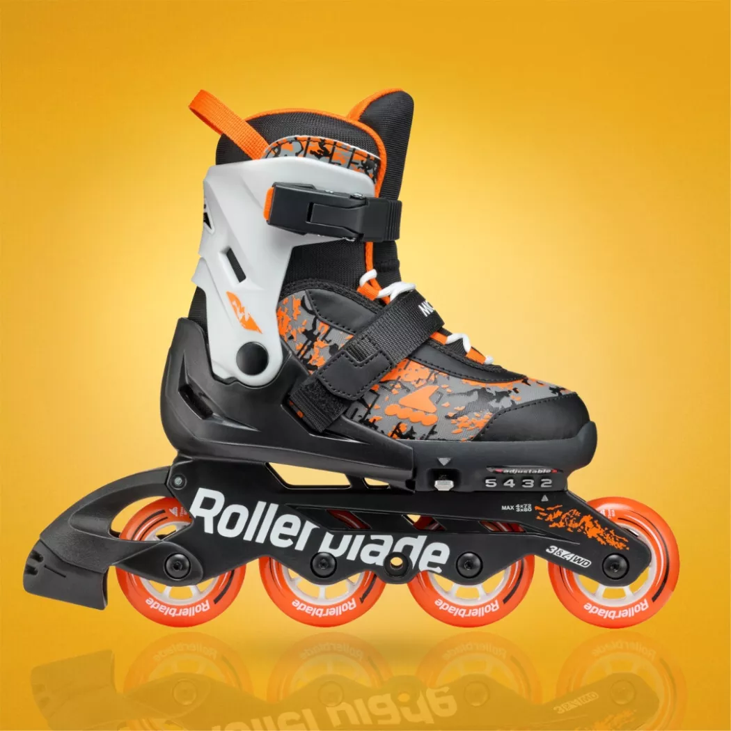 Rolki dziecięce Rollerblade Microblade SL czarno-pomarańczowe